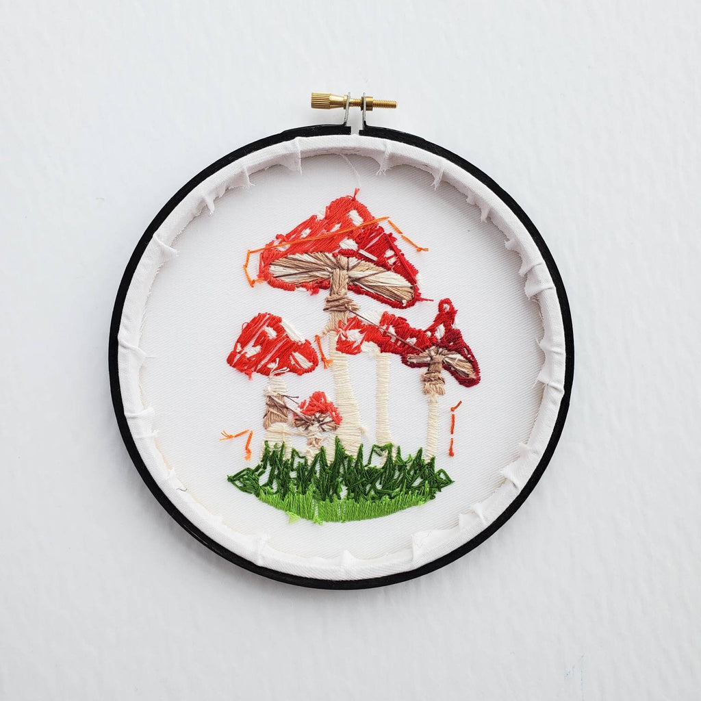 Group of Mushrooms - PDF Digital Download Embroidery Pattern & Guide