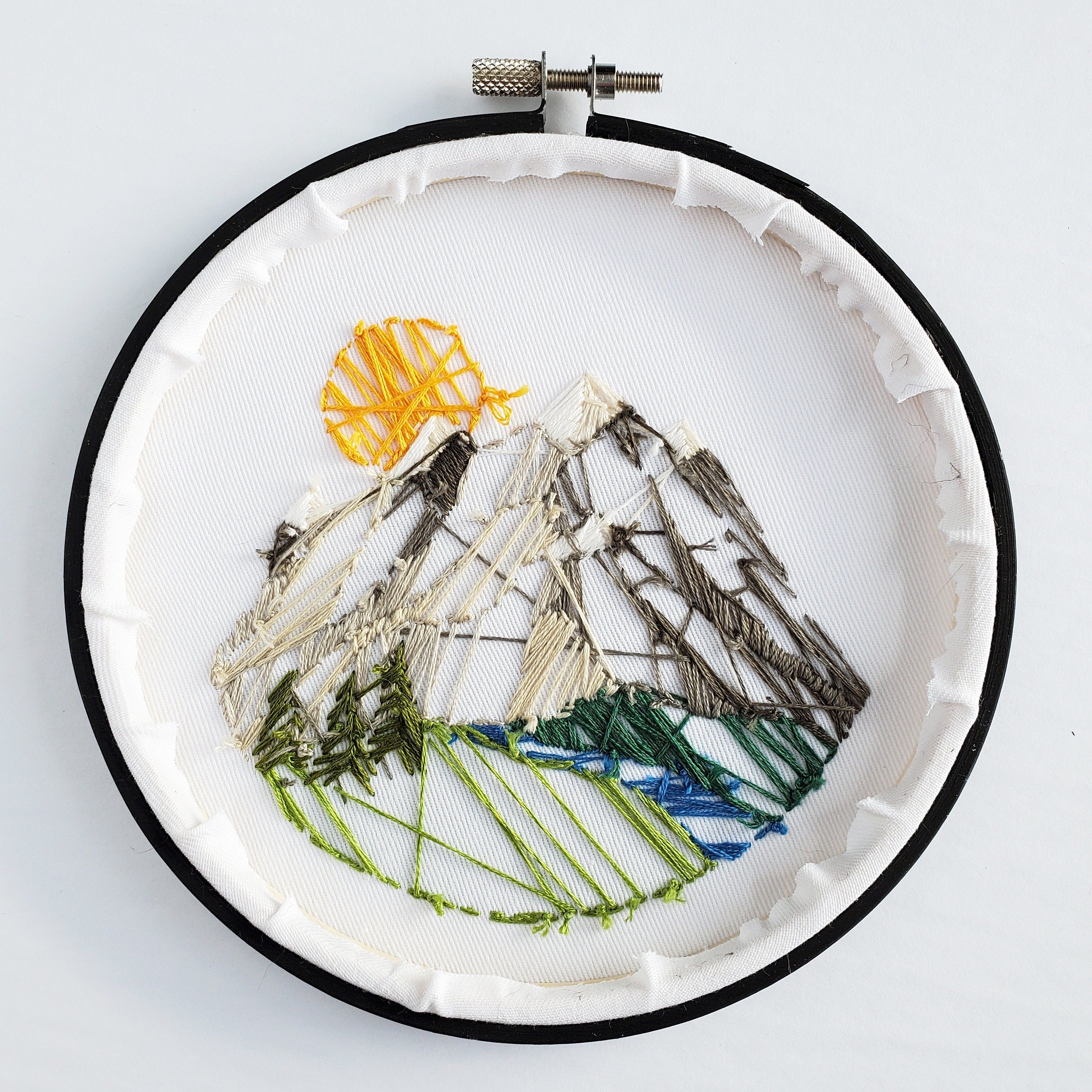 Mountain Landscape No.01 - PDF Digital Download Embroidery Pattern & Guide