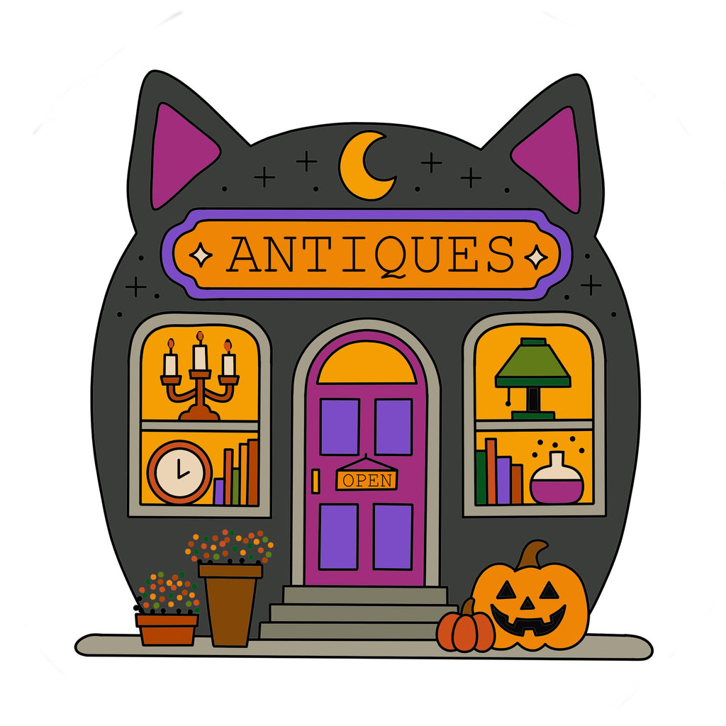 Spooky Little Shop Embroidery Series - 3 Pattern BUNDLE - Halloween Store Fronts Hand Embroidery PDF Digital Download Patterns & Guide
