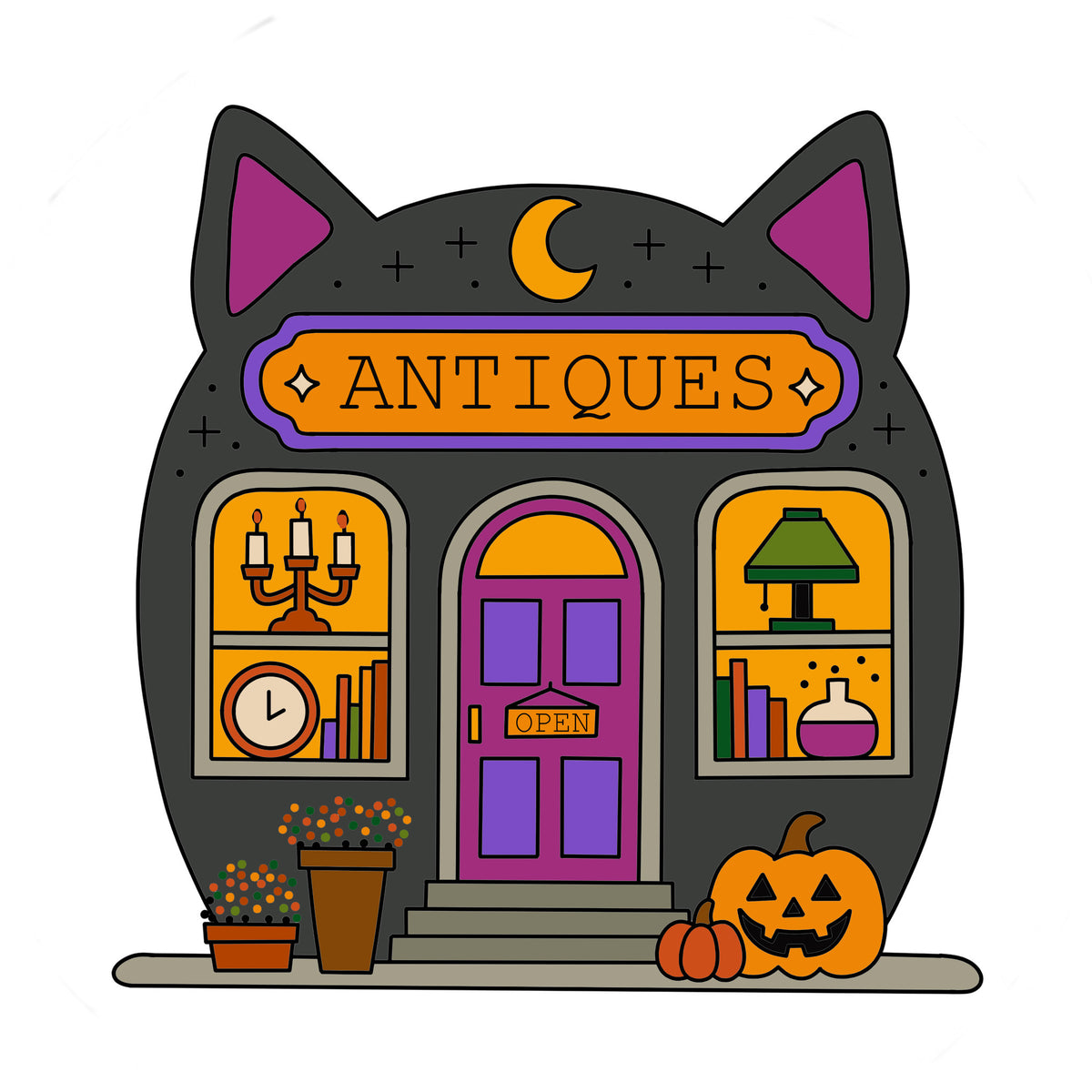 Spooky Little Shop Embroidery Series - 3 Pattern BUNDLE - Halloween Store Fronts Hand Embroidery PDF Digital Download Patterns & Guide