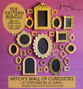 Witch's Wall Of Curiosities - 31 Pattern BUNDLE - Halloween Cross Stitch Patterns - PDF Digital Download Embroidery Pattern & Guide