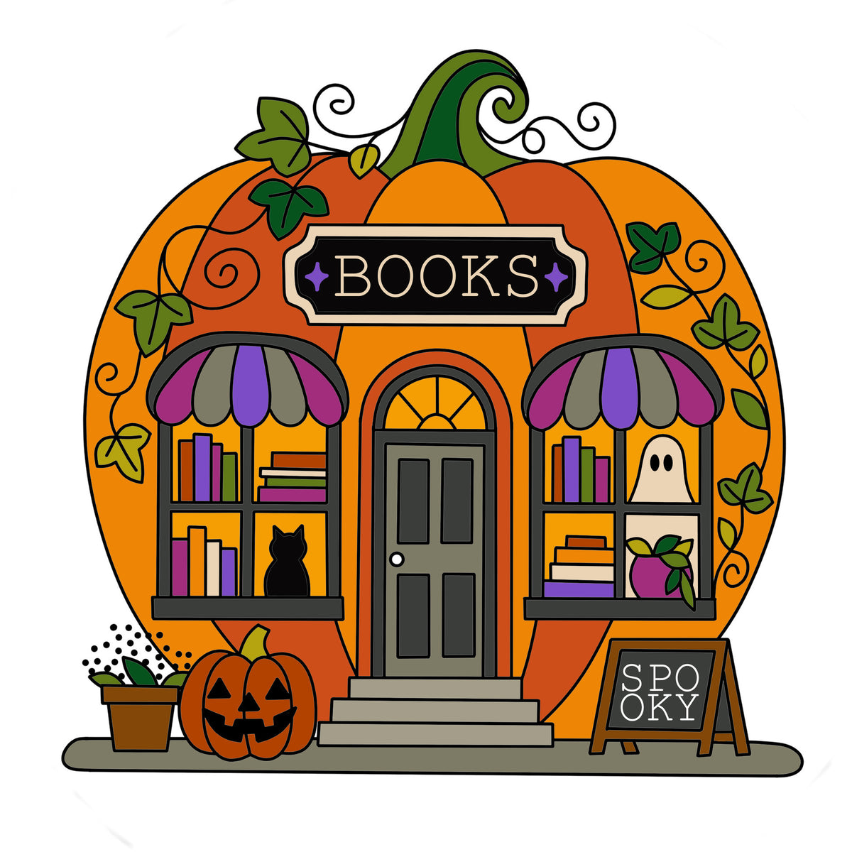 Spooky Little Shop Embroidery Series - 3 Pattern BUNDLE - Halloween Store Fronts Hand Embroidery PDF Digital Download Patterns & Guide