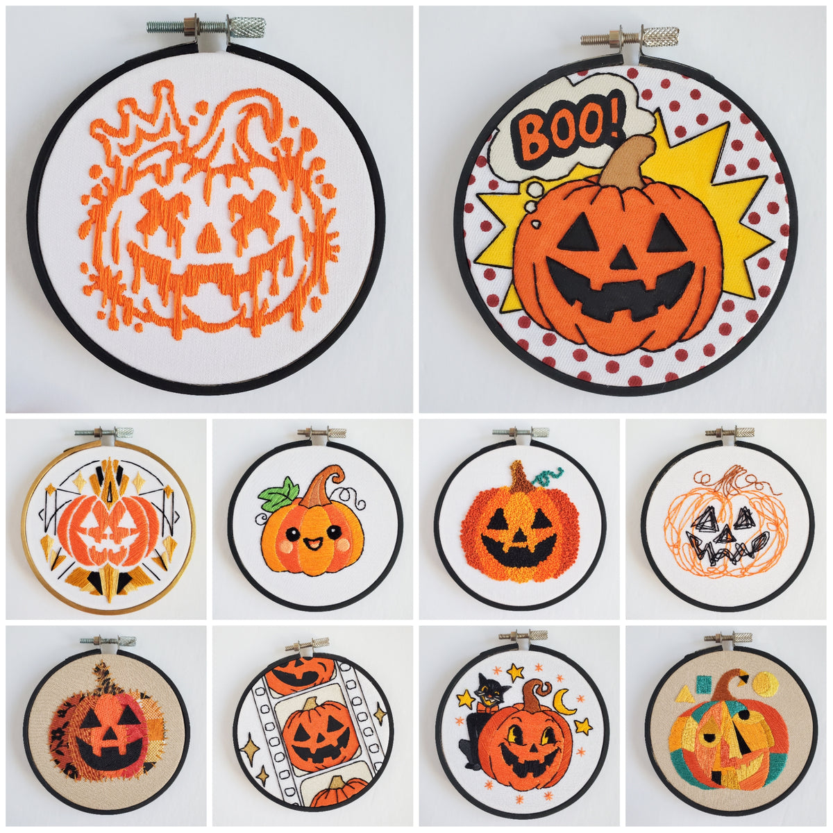 Jack Of All Stitches - 13 Pattern BUNDLE - Halloween Embroidery Patterns - PDF Digital Download Embroidery Pattern & Guide
