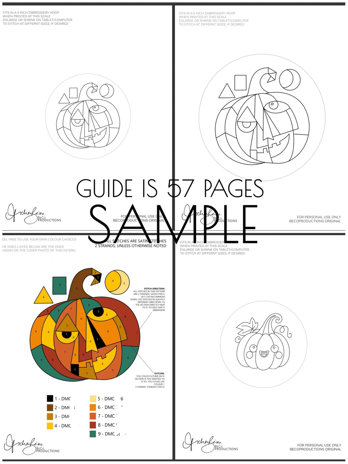 Jack Of All Stitches - 13 Pattern BUNDLE - Halloween Embroidery Patterns - PDF Digital Download Embroidery Pattern & Guide