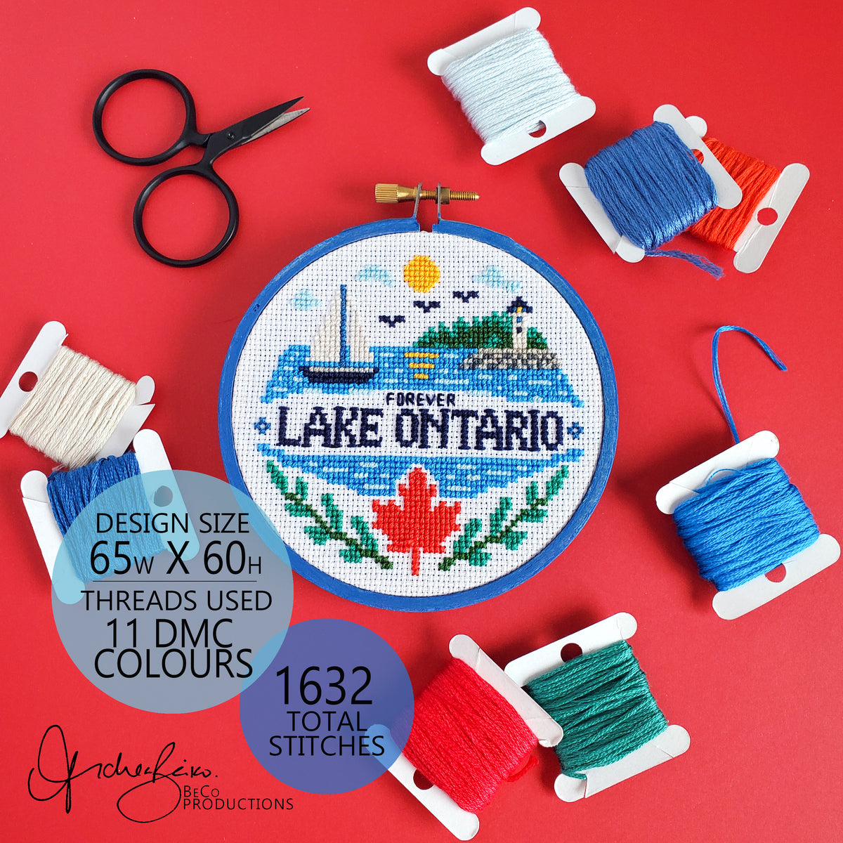 Forever Lake Ontario - PDF Digital Download Cross Stitch Pattern & Guide
