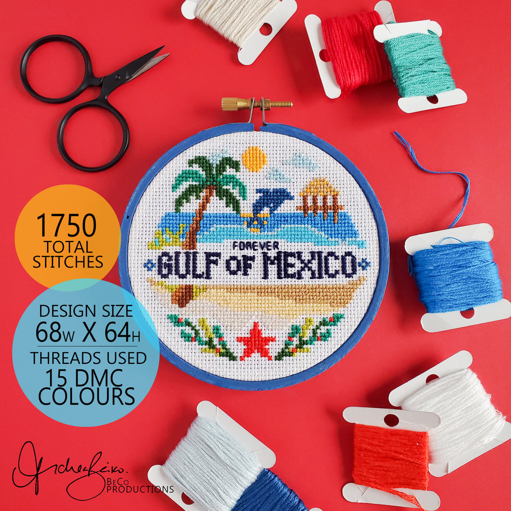 Forever Gulf of Mexico - PDF Digital Download Cross Stitch Pattern & Guide