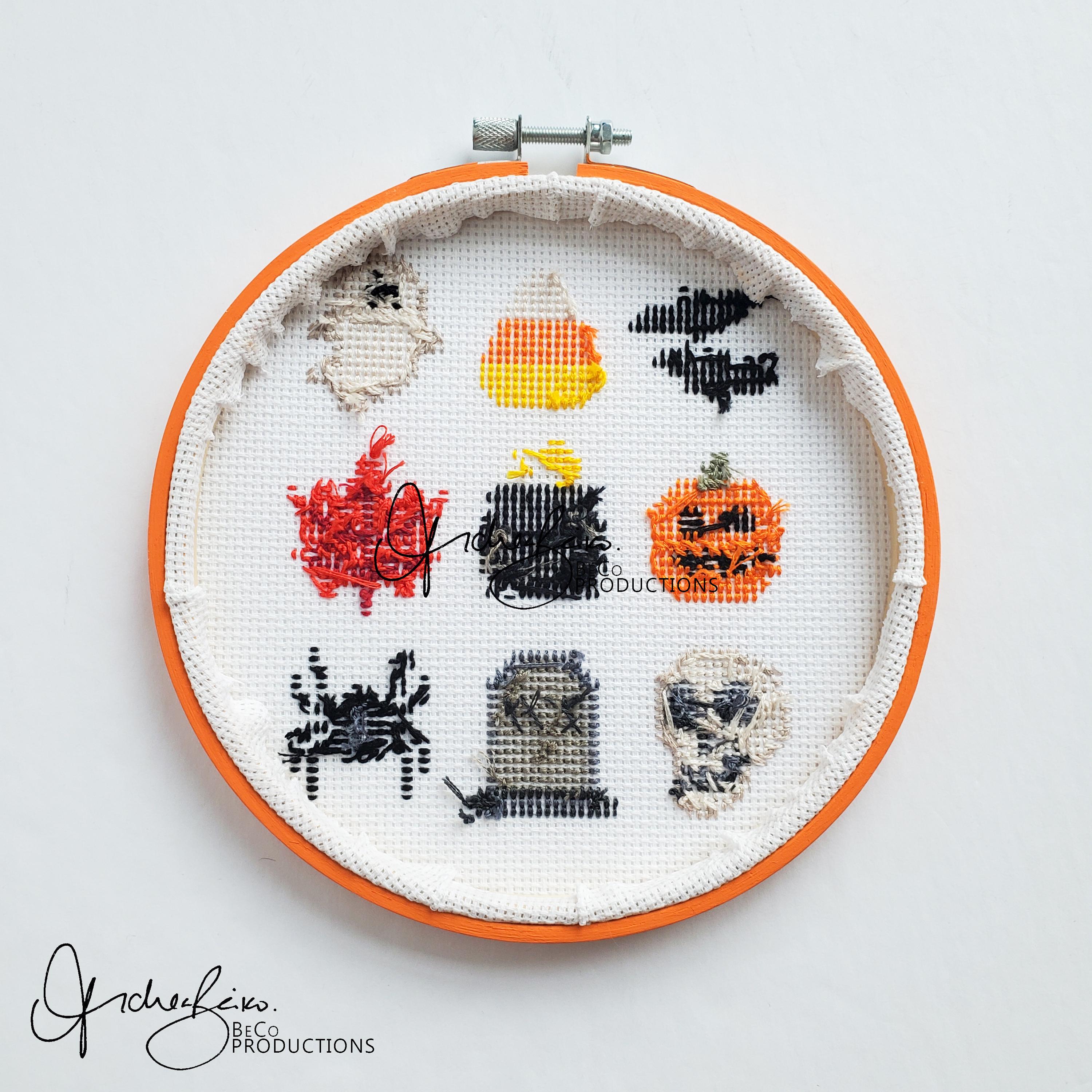 Halloween Starter Pack Grid - PDF Digital Download Cross Stitch Pattern & Guide