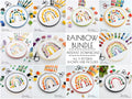 Rainbow Embroidery BUNDLE - DIY Digital Download Embroidery Pattern & Guide