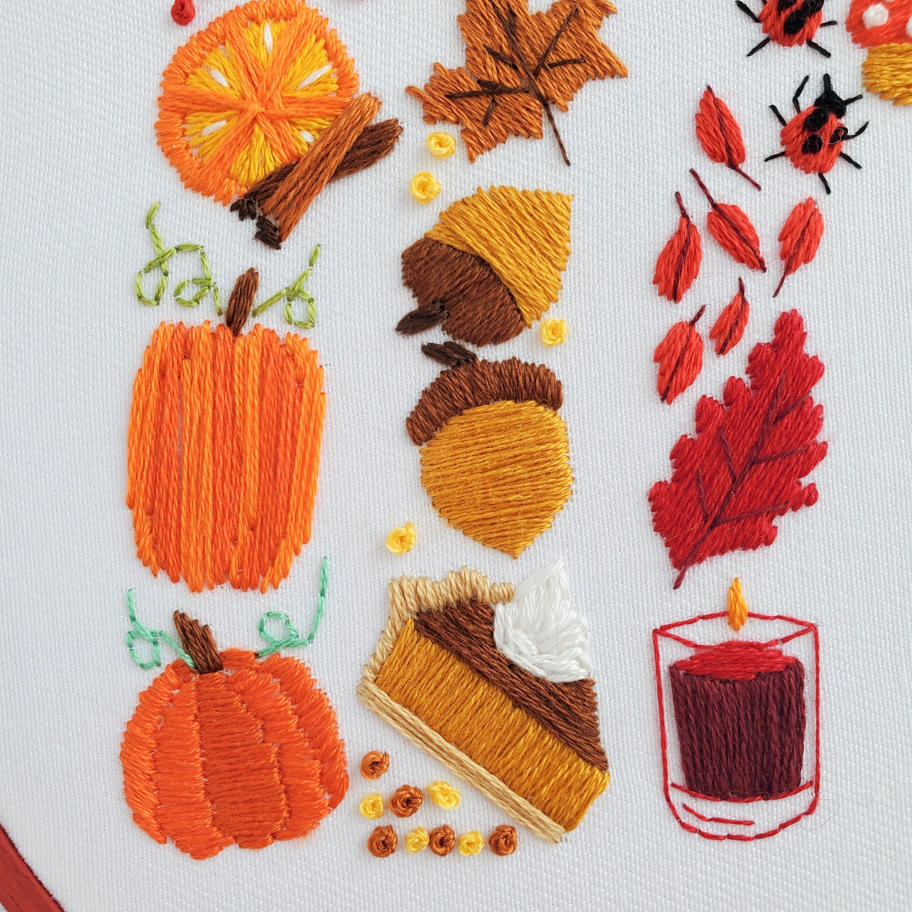 Autumn Rainbow - PDF Digital Download Embroidery Pattern & Guide