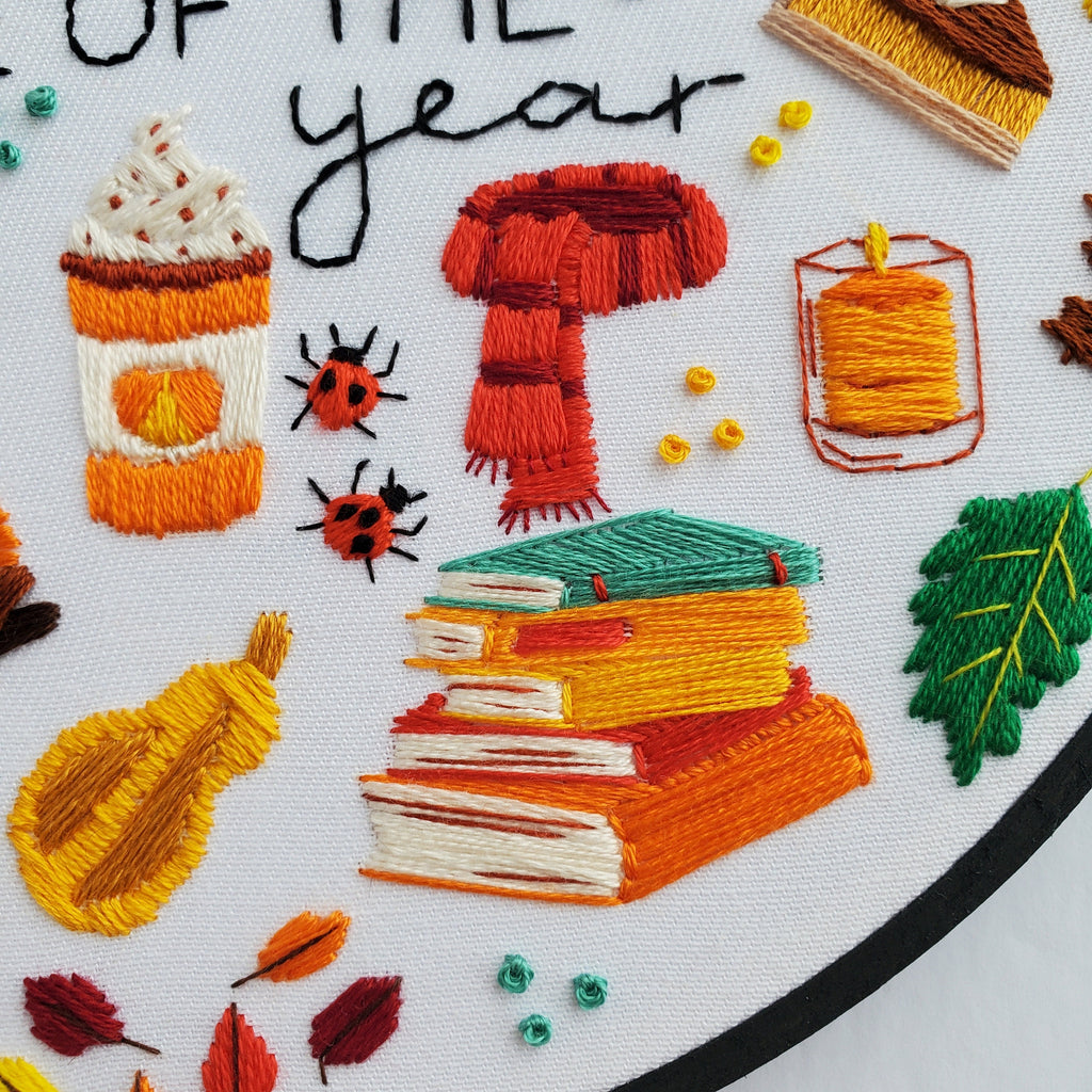 It's The Most Wonderful Time Of The Year - Autumn Edition - PDF Digital Download Embroidery Pattern & Guide