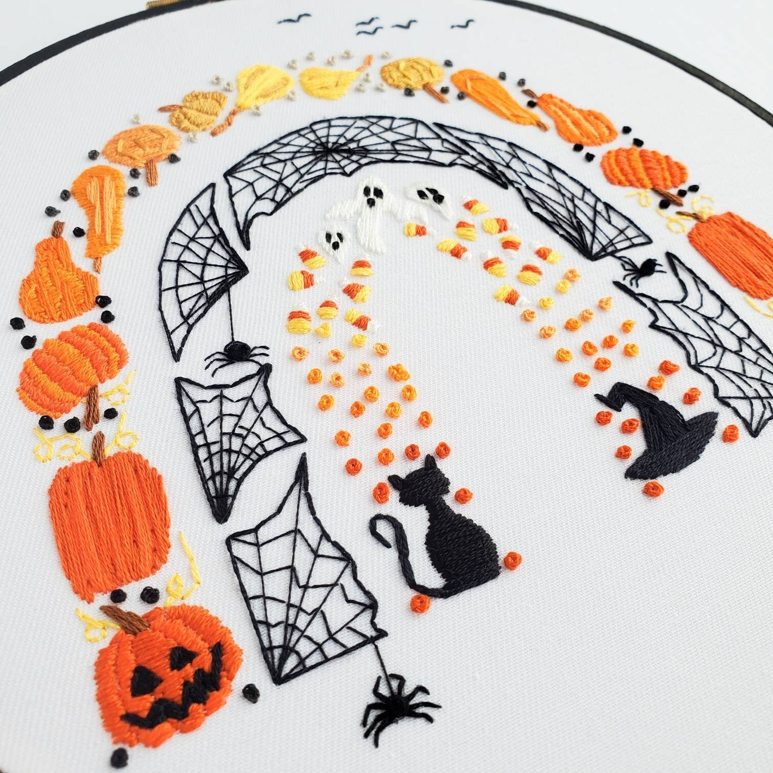 Halloween Rainbow - PDF Digital Download Embroidery Pattern & Guide