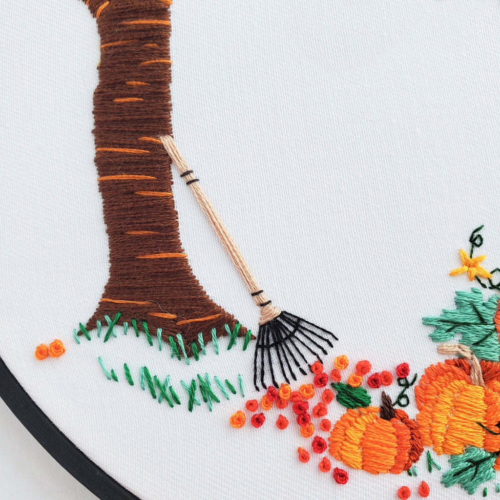 Fall Pumpkin Patch - PDF Digital Download Embroidery Pattern & Guide