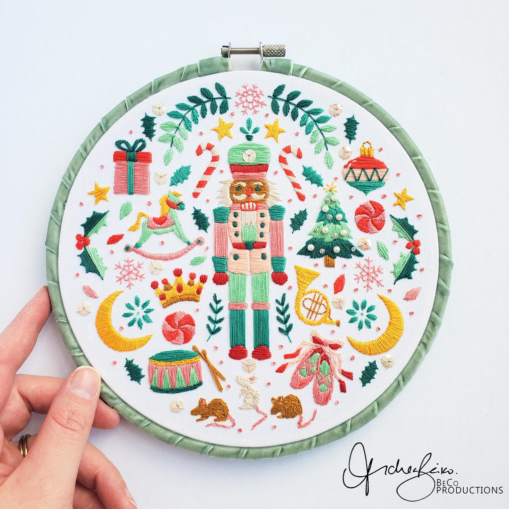 Nutcracker Folk Art Inspired Series - PDF Digital Download Embroidery Pattern & Guide