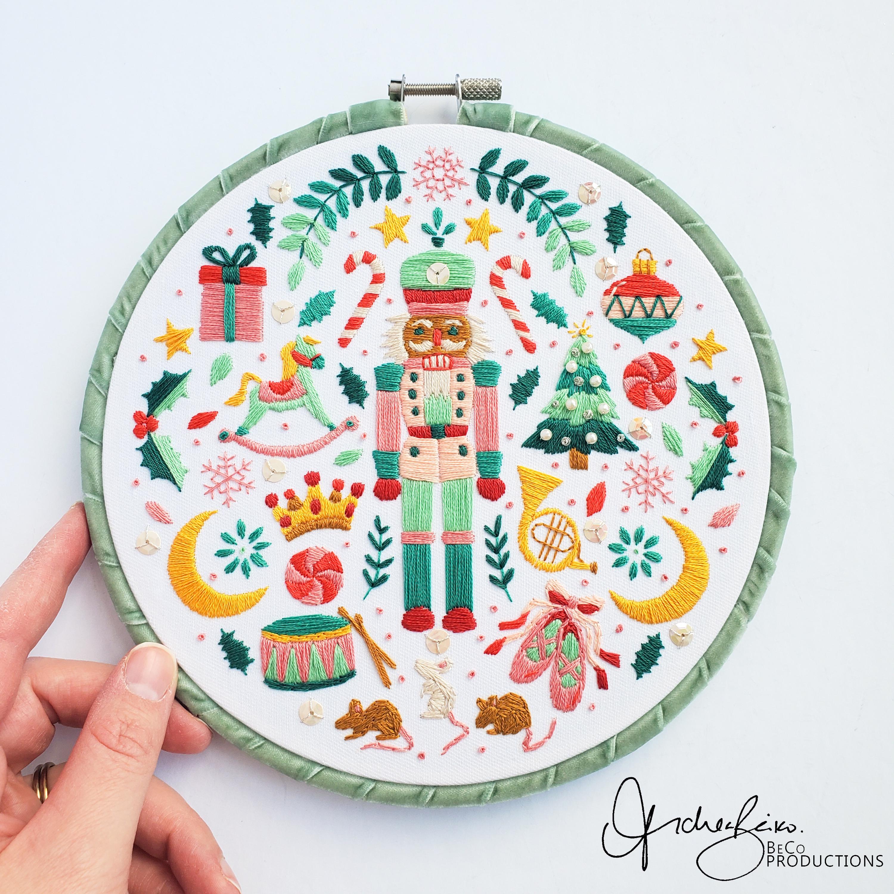 Nutcracker Folk Art Inspired Series - PDF Digital Download Embroidery Pattern & Guide