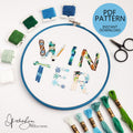 Winter Text - PDF Digital Download Embroidery Pattern & Guide