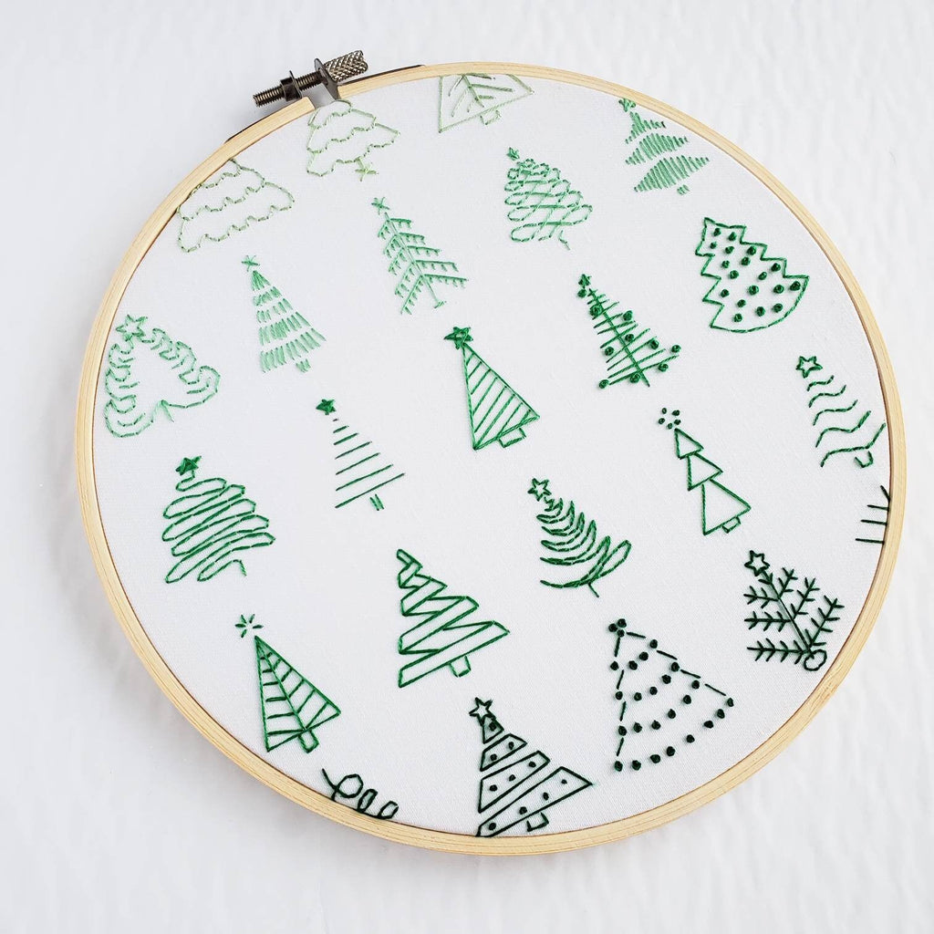 Christmas Tree Print - PDF Digital Download Embroidery Pattern & Guide