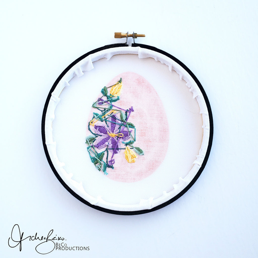 Floral Easter Egg No.03 - PDF Digital Download Embroidery Pattern & Guide