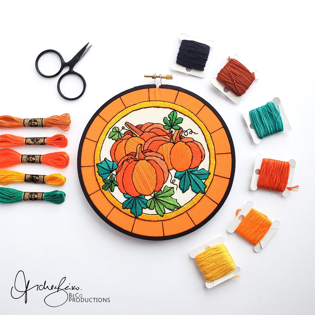 Autumn Embroidery BUNDLE - DIY Digital Download Embroidery Pattern & Guide