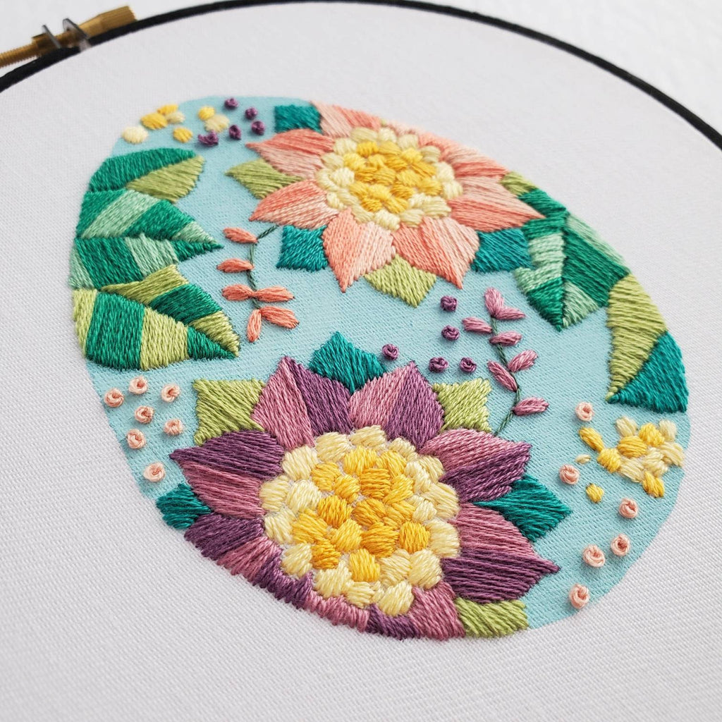 Floral Easter Egg No.01 - PDF Digital Download Embroidery Pattern & Guide