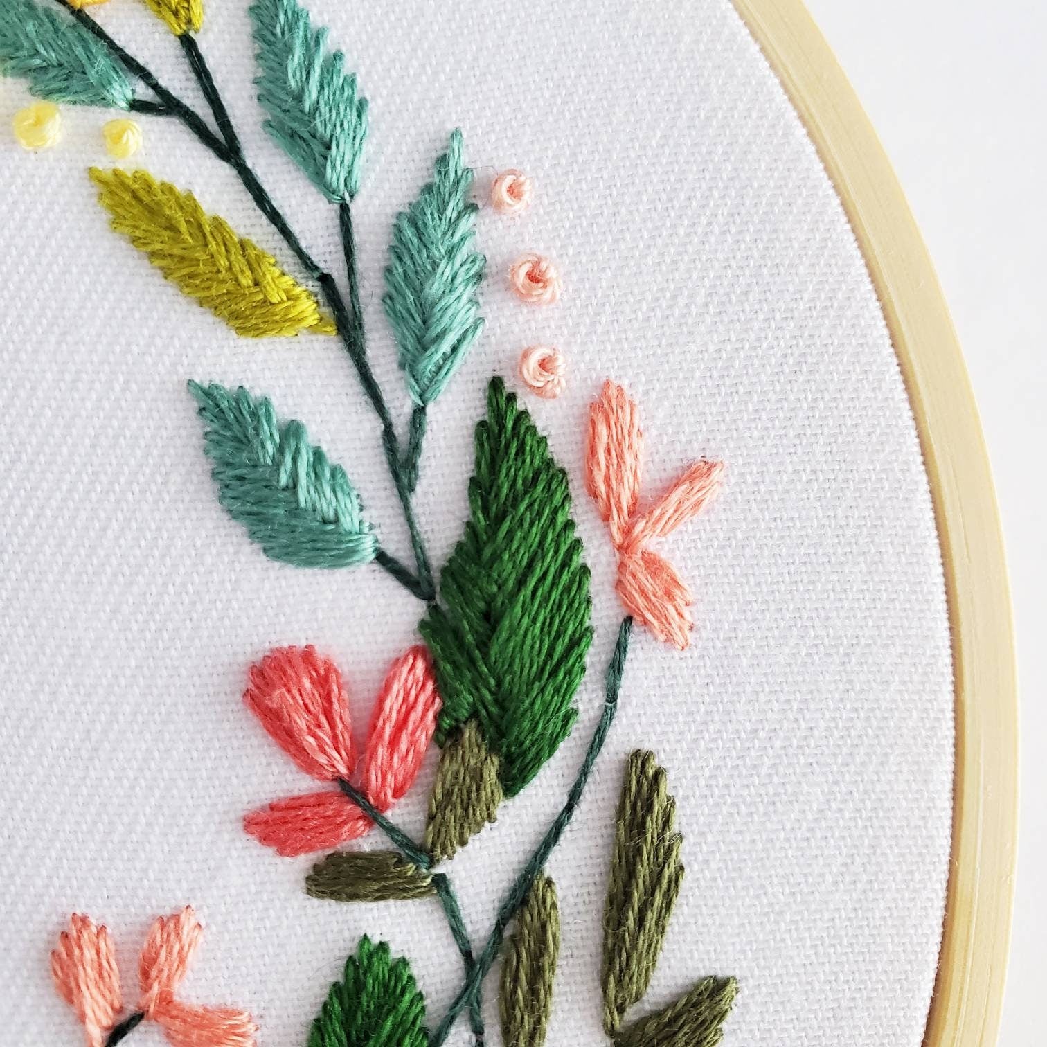 Floral Wreath #01 - PDF Digital Download Embroidery Pattern & Guide