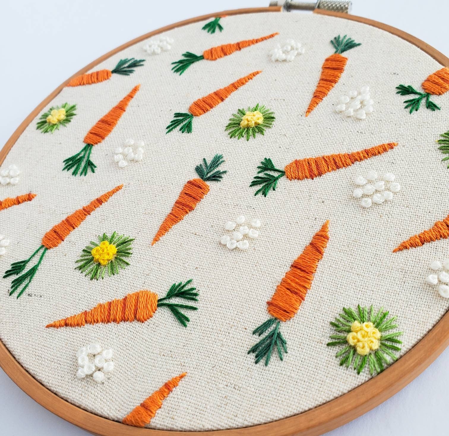 Carrot Life Cycle Print - PDF DIgital Download Embroidery Pattern & Guide