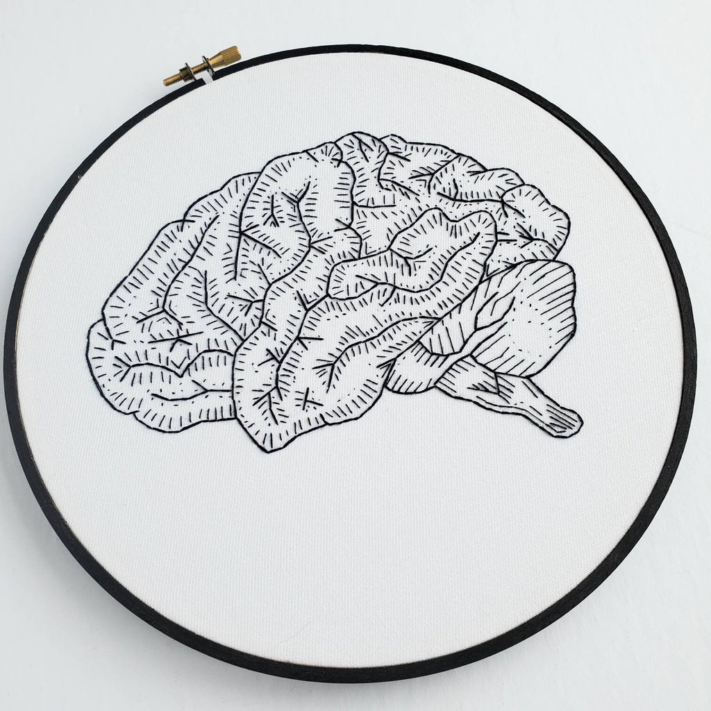 Brain Anatomy - PDF Digital Download Embroidery Pattern & Guide