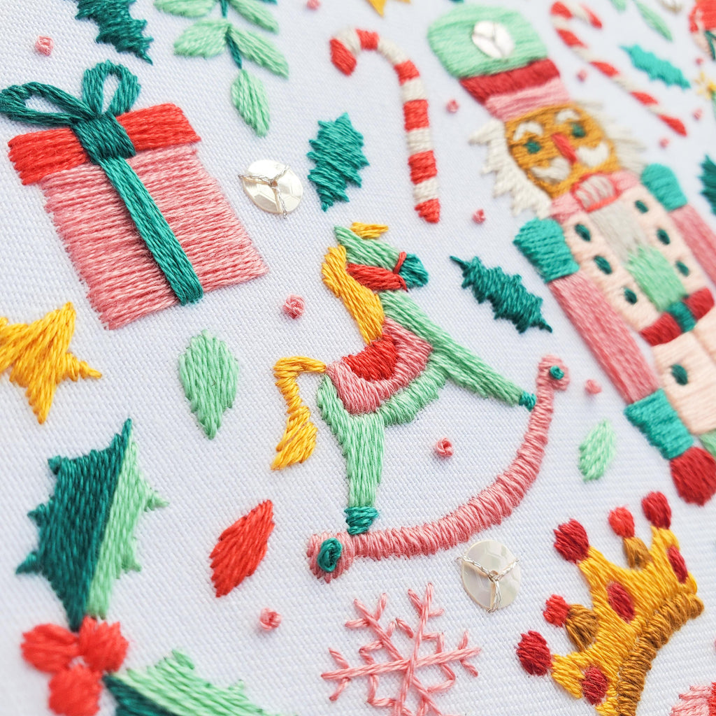 Nutcracker Folk Art Inspired Series - PDF Digital Download Embroidery Pattern & Guide