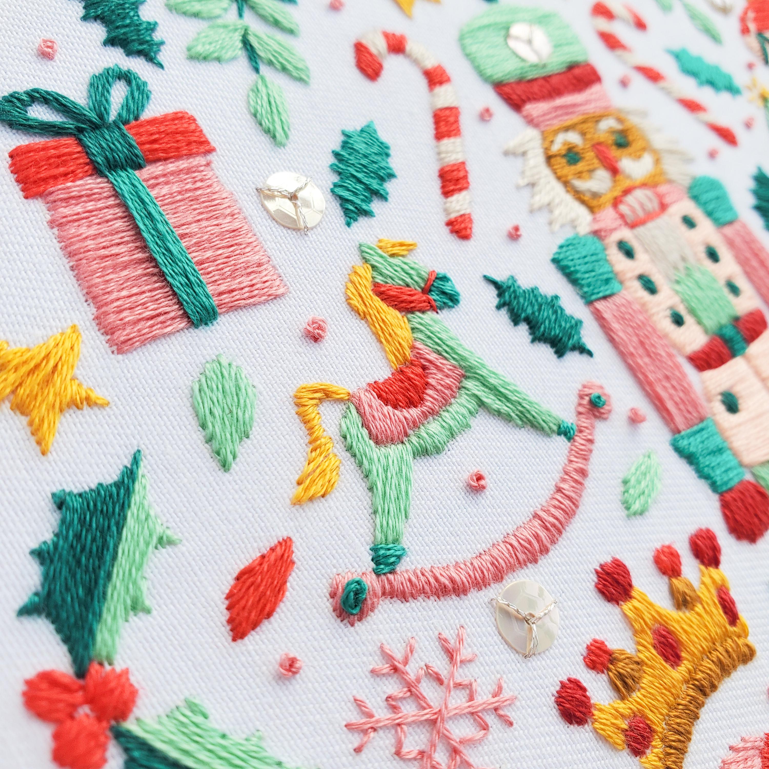 Nutcracker Folk Art Inspired Series - PDF Digital Download Embroidery Pattern & Guide