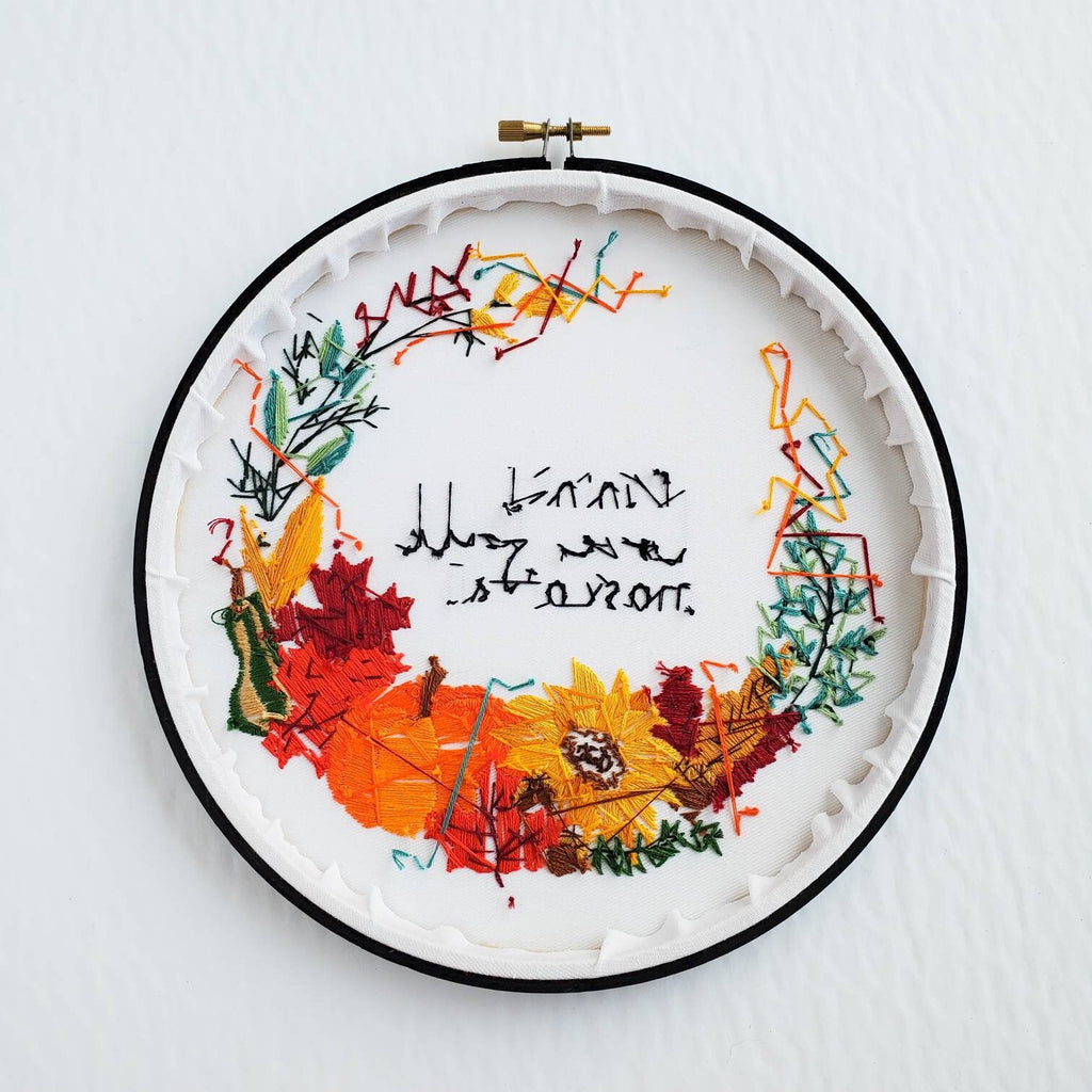 I Think I Love Fall Most Of All -PDF Digital Download Embroidery Pattern & Guide