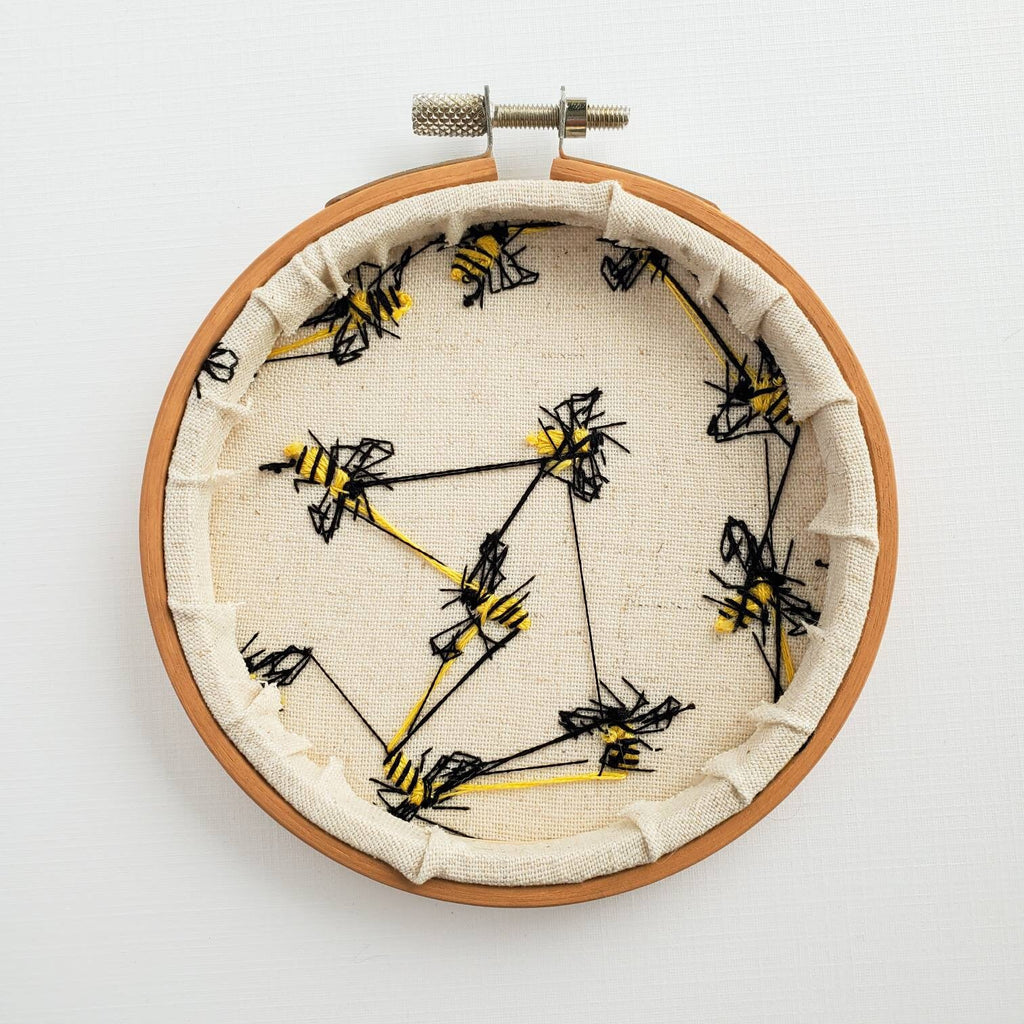 Bee Print - PDF Digital Download Embroidery Pattern & Guide