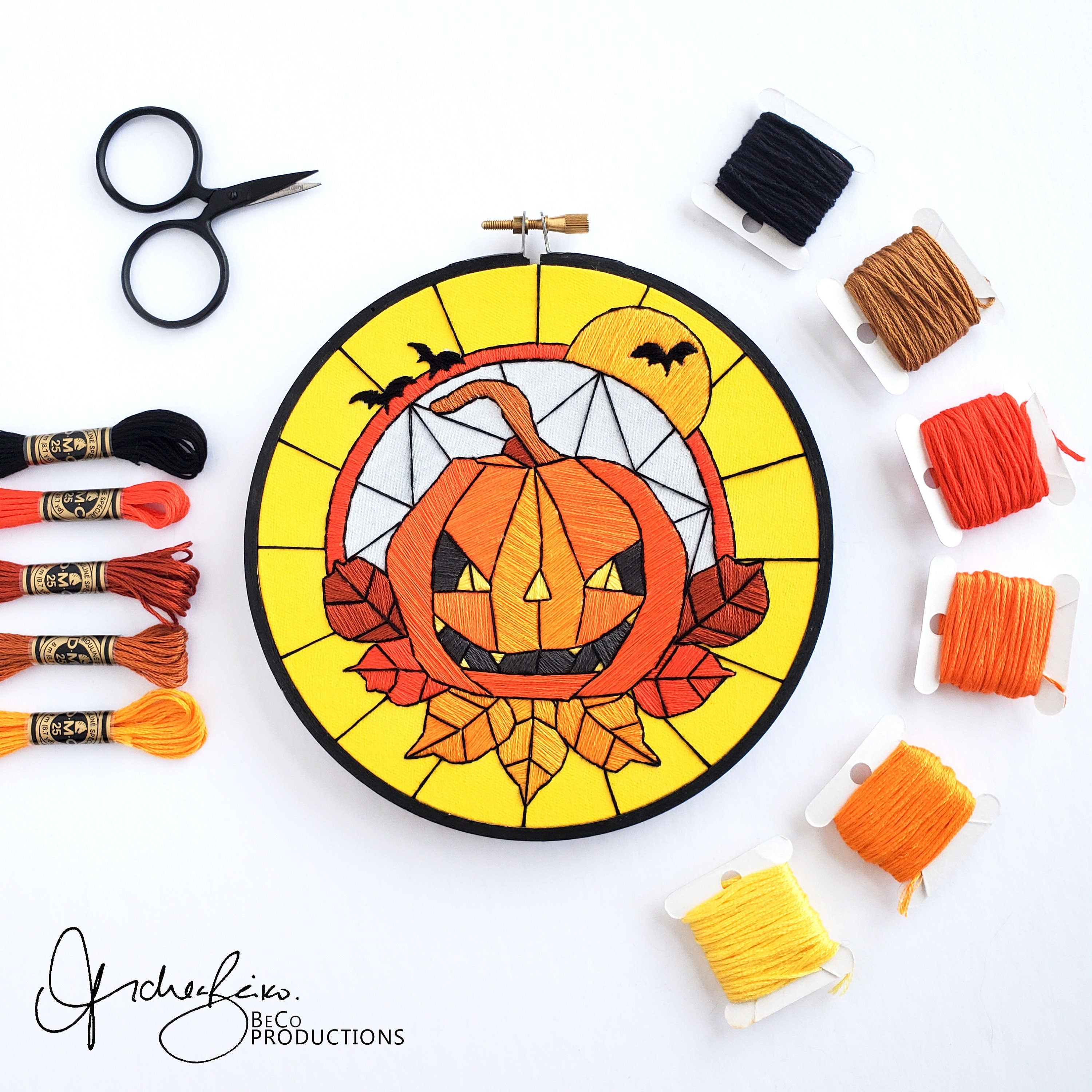 Halloween Embroidery BUNDLE - DIY Digital Download Embroidery Pattern & Guide