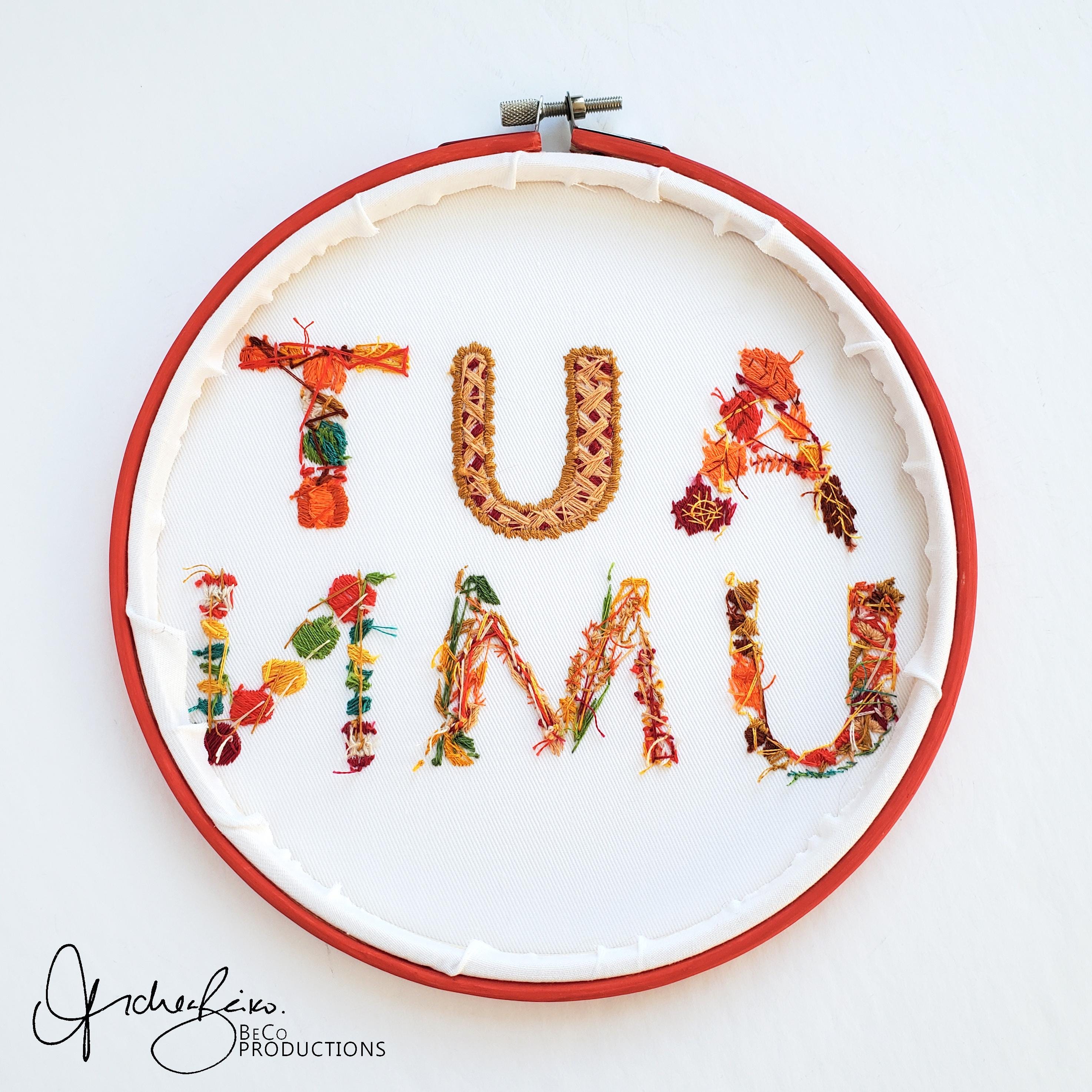 Autumn Text - PDF Digital Download Embroidery Pattern & Guidech
