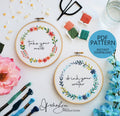 Take Your Meds, Drink Your Water - PDF Digital Download Embroidery Pattern & Guide