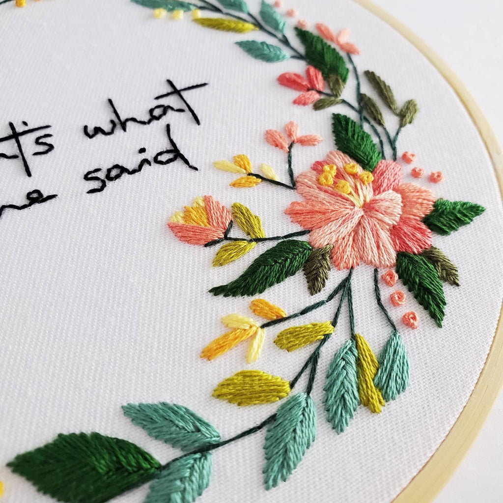 That's What She Said - PDF Digital Download Embroidery Pattern & Guide