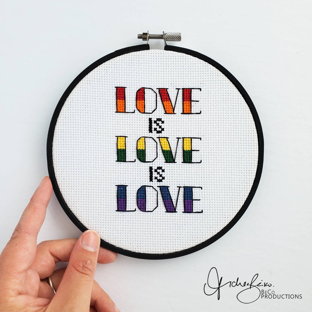 Love is Love is Love - PDF Digital Download Cross Stitch Pattern & Guide