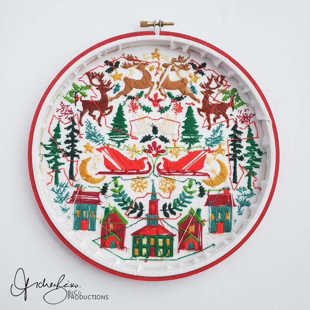 Christmas Folk Art Inspired Series - PDF Digital Download Embroidery Pattern & Guide
