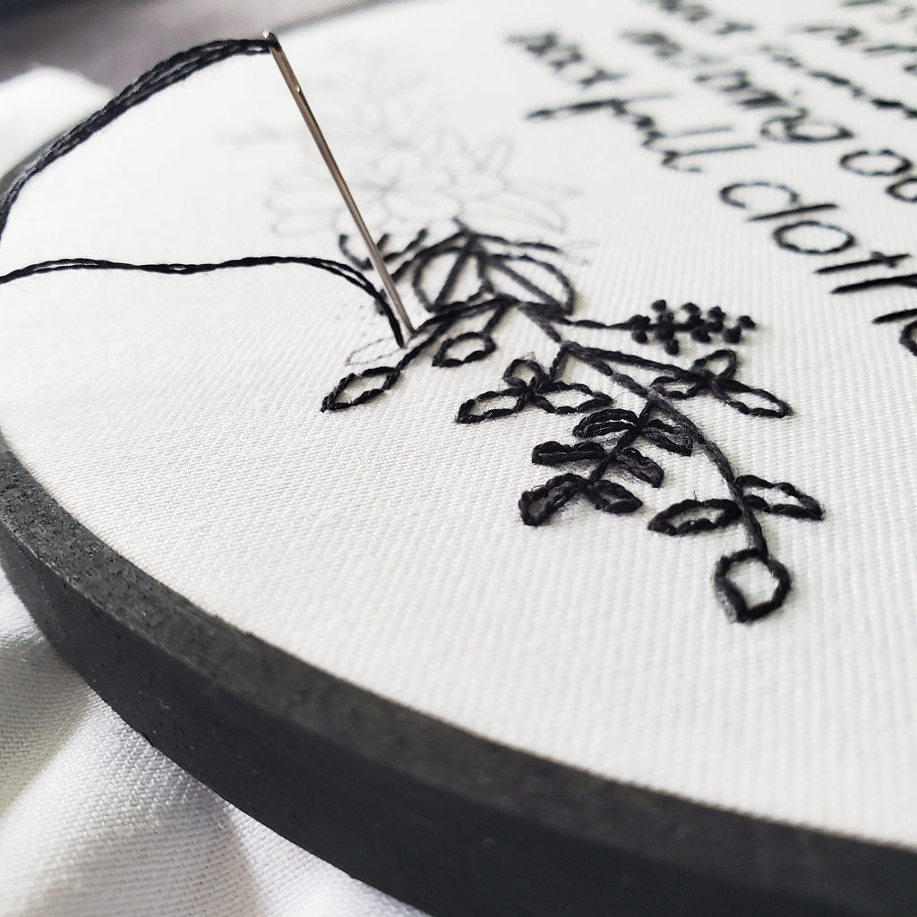 Funny Black Clothes Quote - PDF Digital Download Embroidery Pattern & Guide
