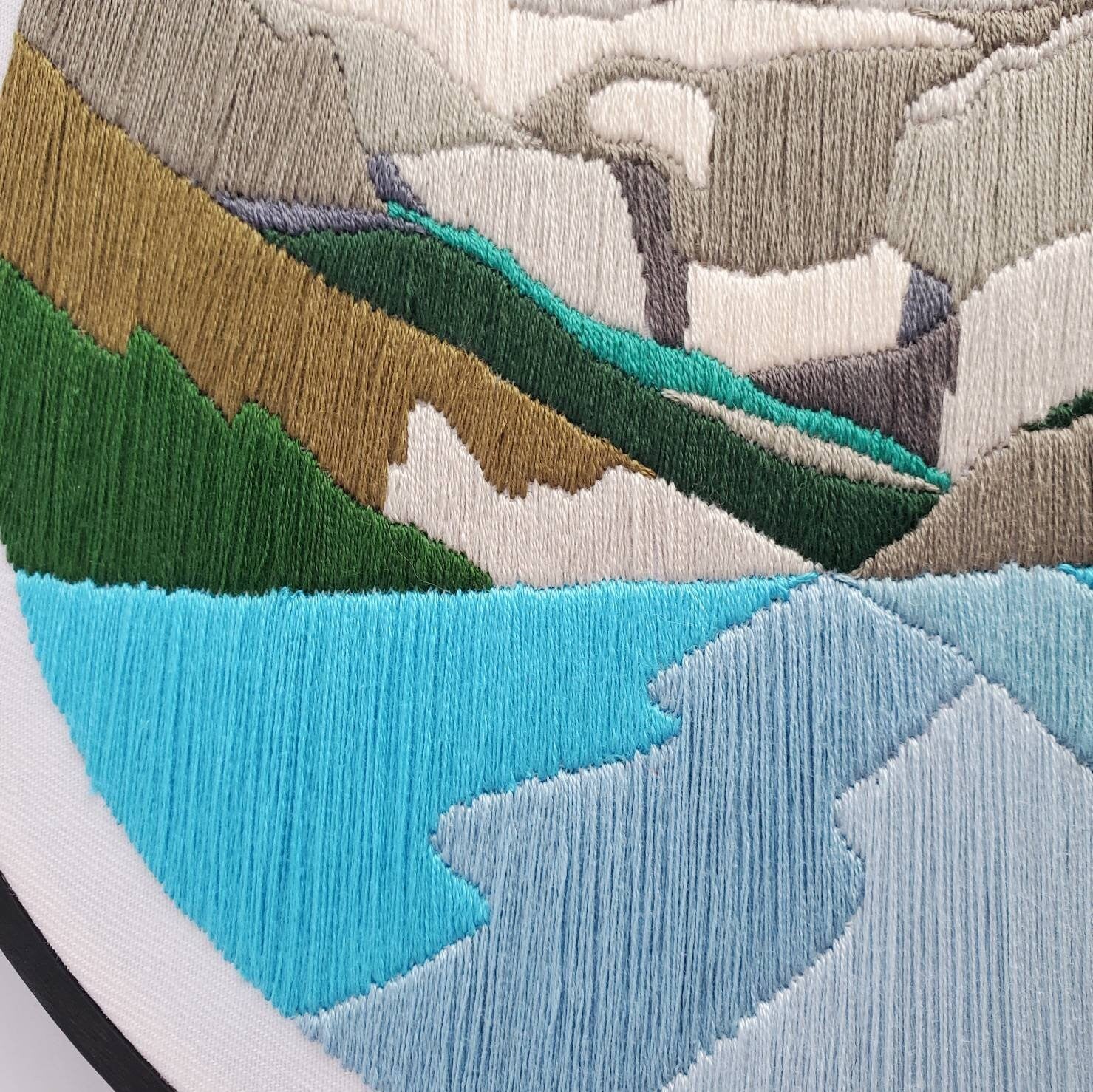 Mountain Landscape No.03 Lake Louise, Banff Alberta - PDF Digital Download Embroidery Pattern & Guide