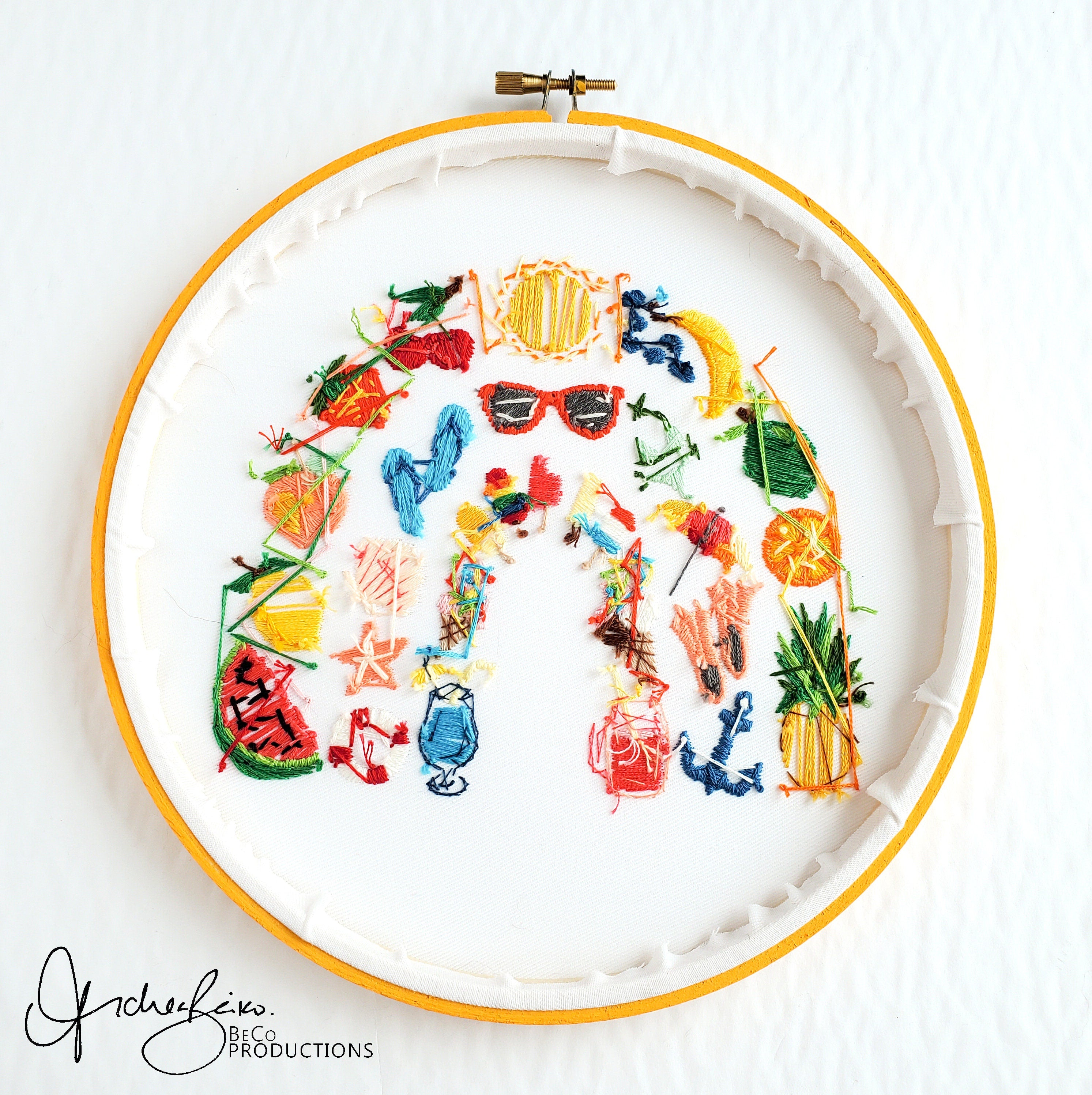 Summer Rainbow - PDF Digital Download Embroidery Pattern & Guide