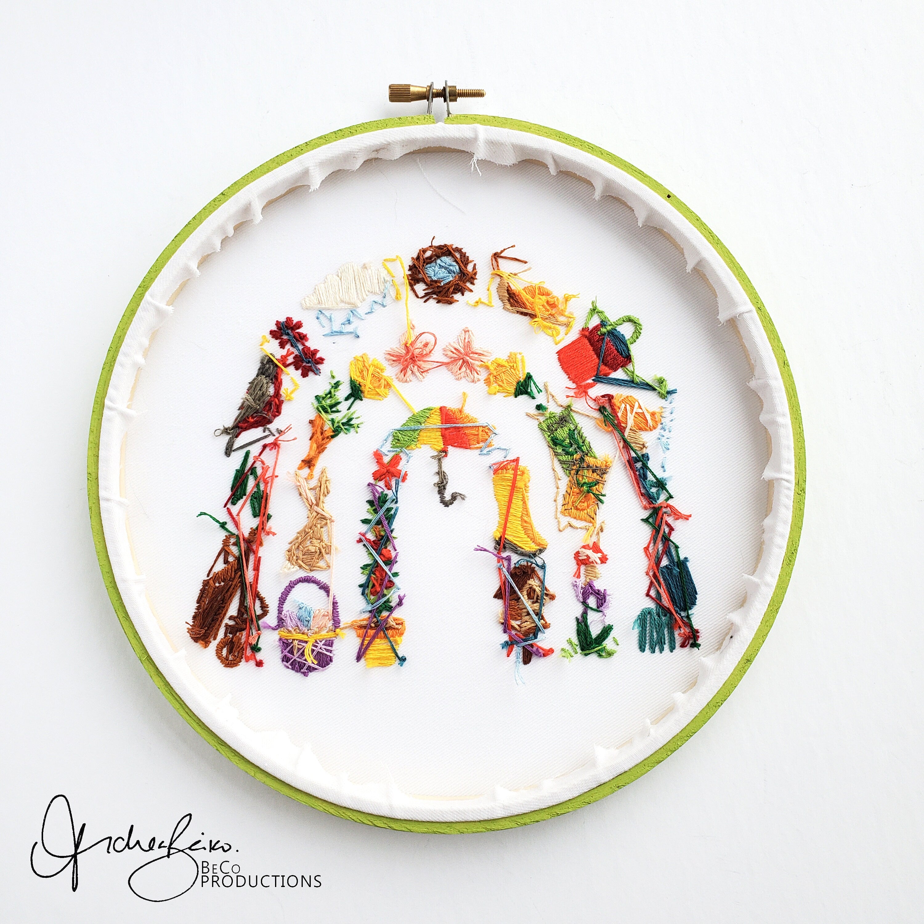 Spring Rainbow - PDF Digital Download Embroidery Pattern & Guide