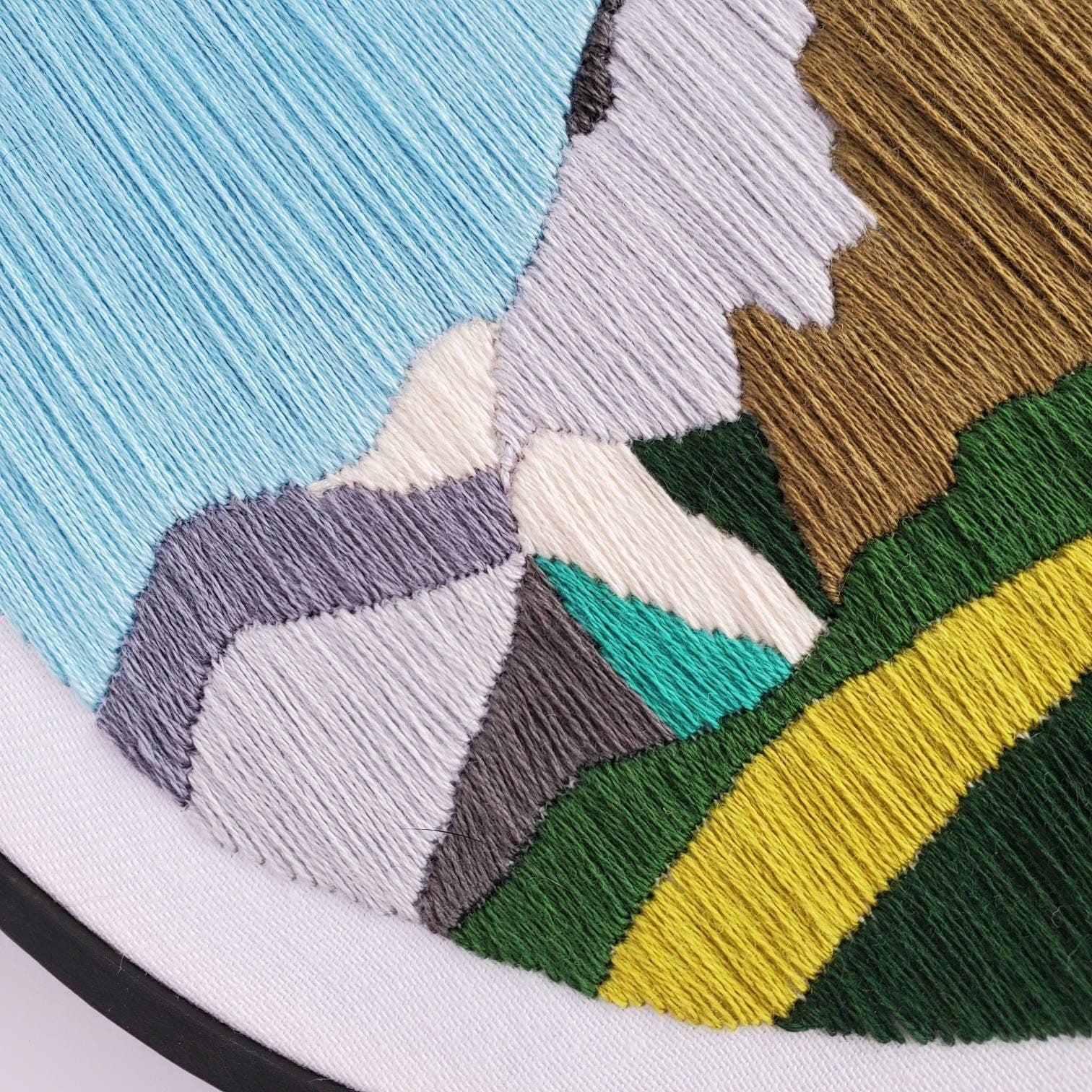 Mountain Landscape No.02, Mount Rundle, Banff Alberta - PDF Digital Download Embroidery Pattern & Guide