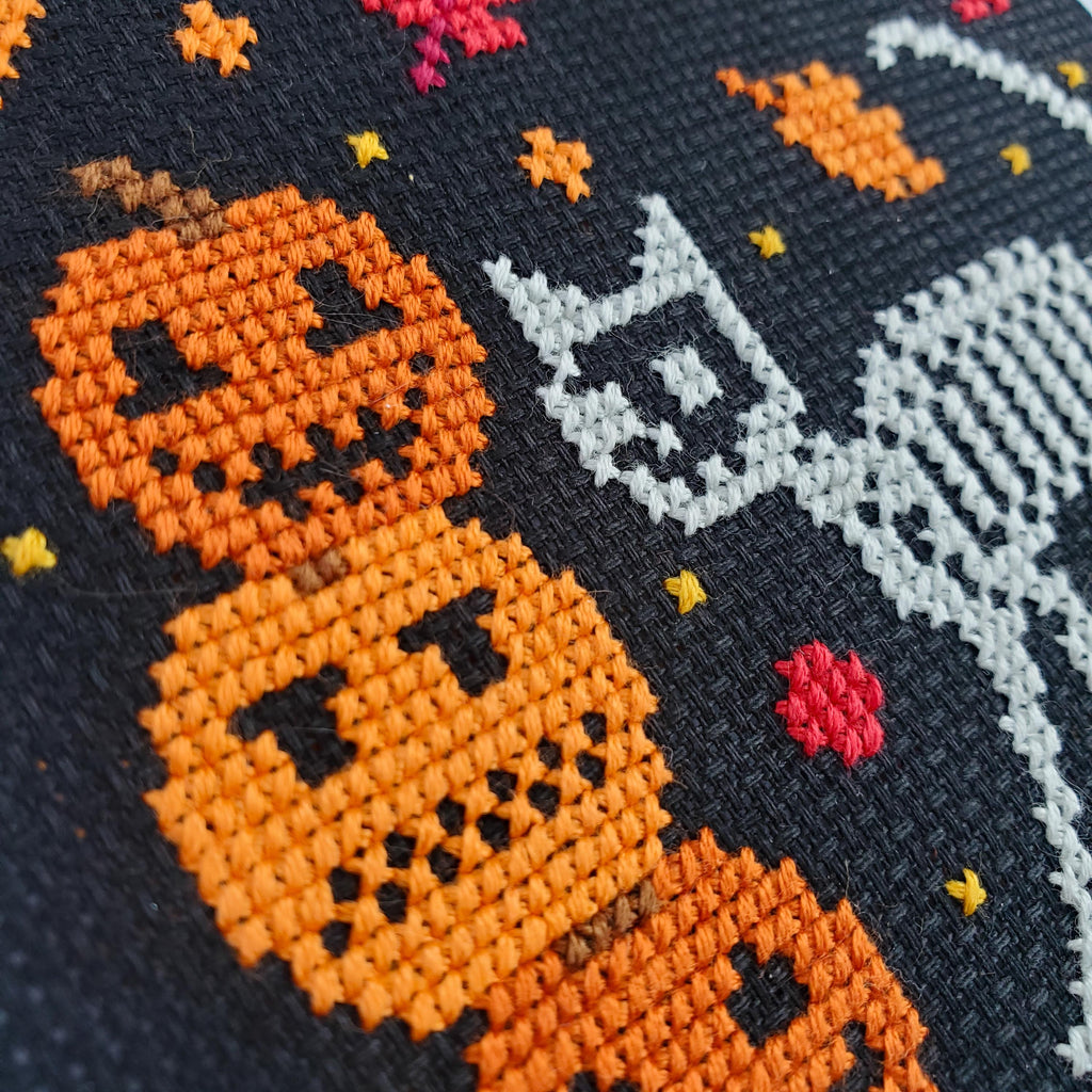 Cat Skeleton - PDF Digital Download Cross Stitch Pattern & Guide
