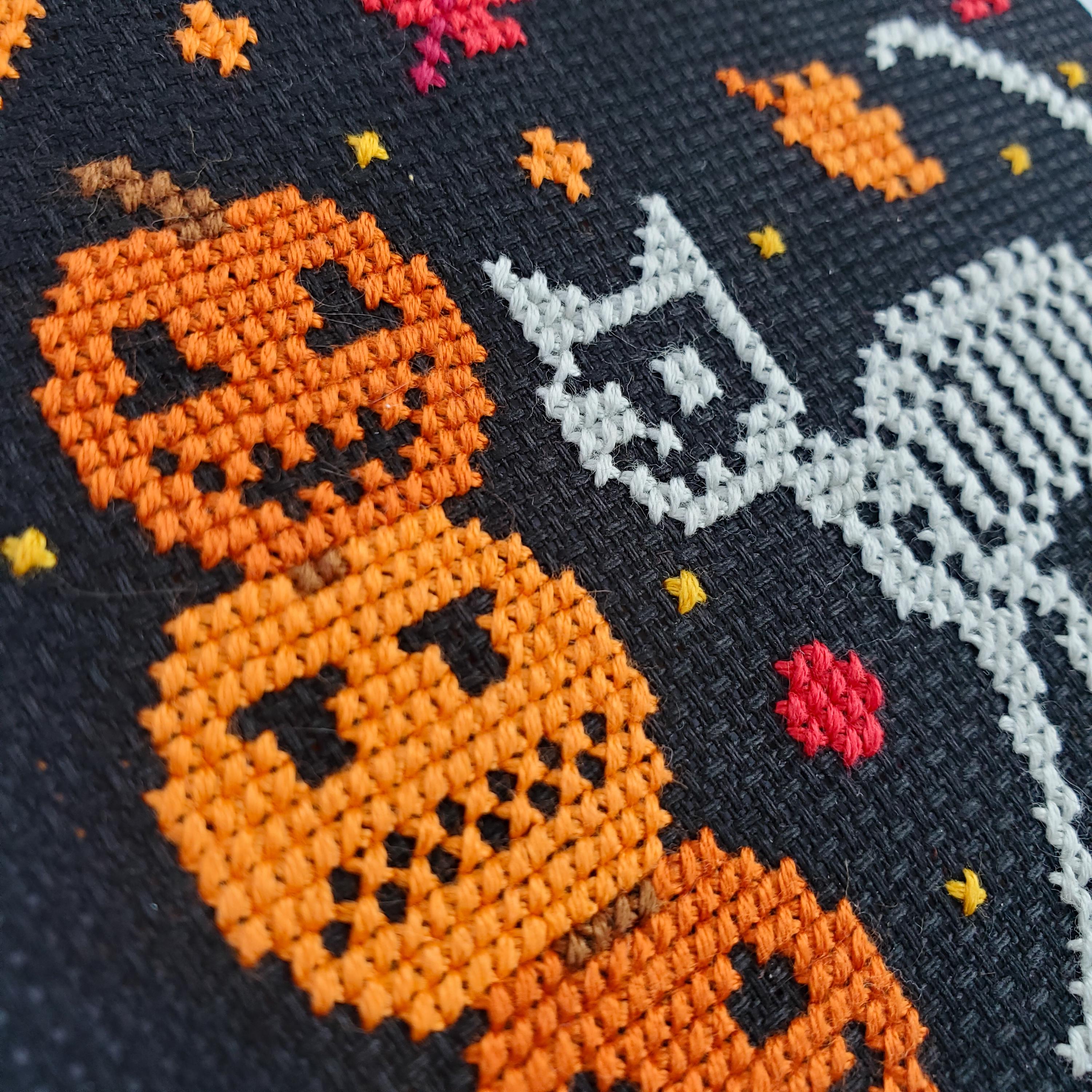 Cat Skeleton - PDF Digital Download Cross Stitch Pattern & Guide