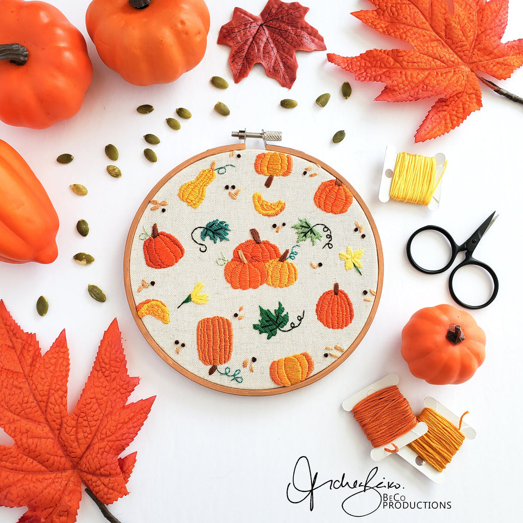 Autumn Embroidery BUNDLE - DIY Digital Download Embroidery Pattern & Guide