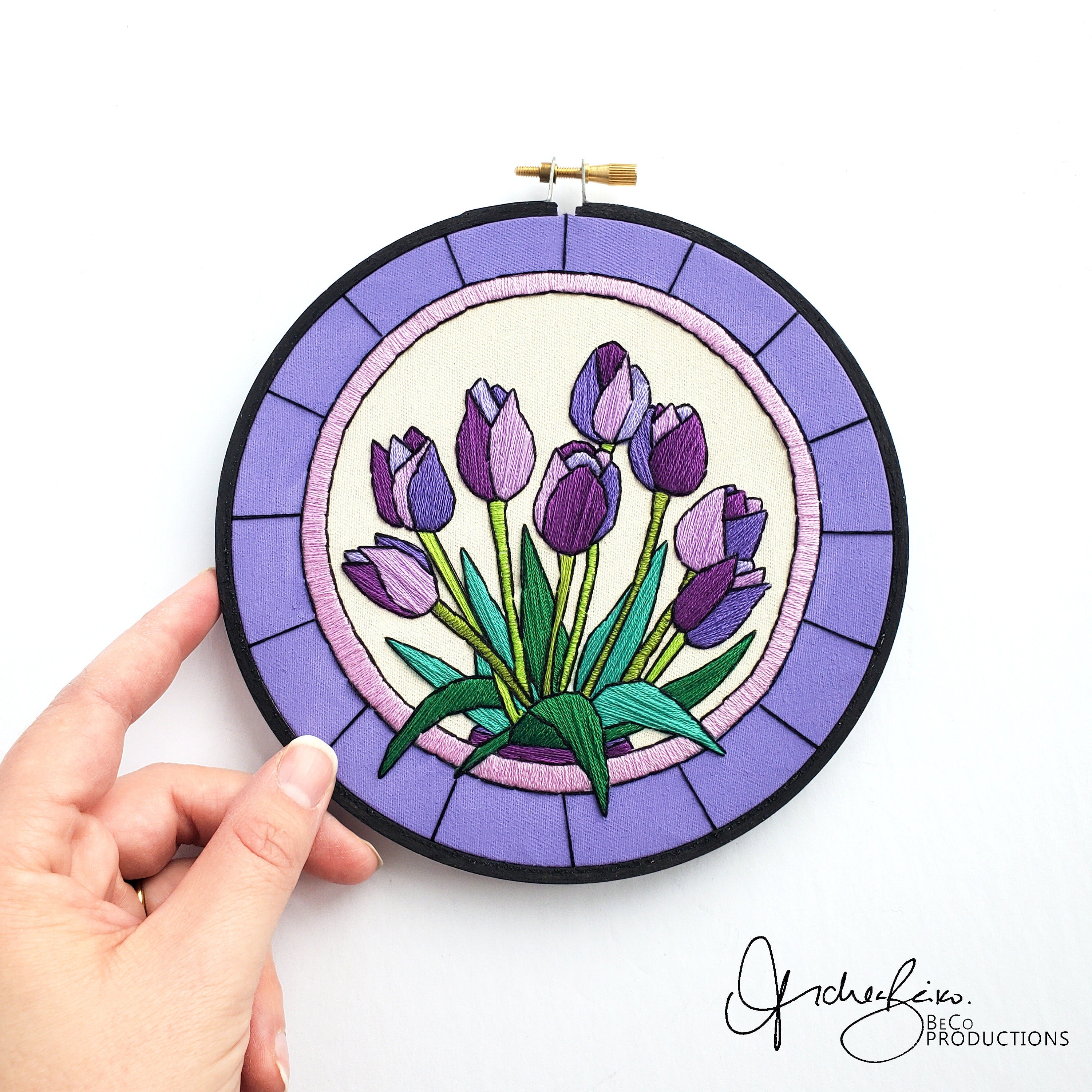 Stained Glass Embroidery Series BUNDLE - PDF Digital Download Embroidery Patterns