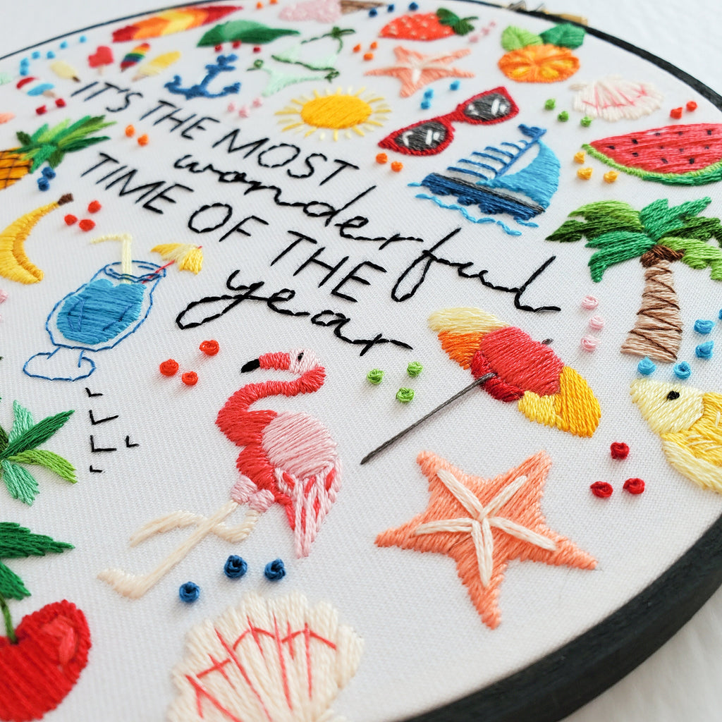 It's The Most Wonderful Time Of The Year - Summer Edition - PDF Digital Download Embroidery Pattern & Guide