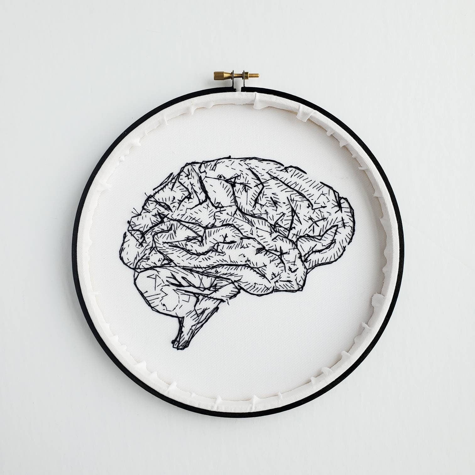 Brain Anatomy - PDF Digital Download Embroidery Pattern & Guide