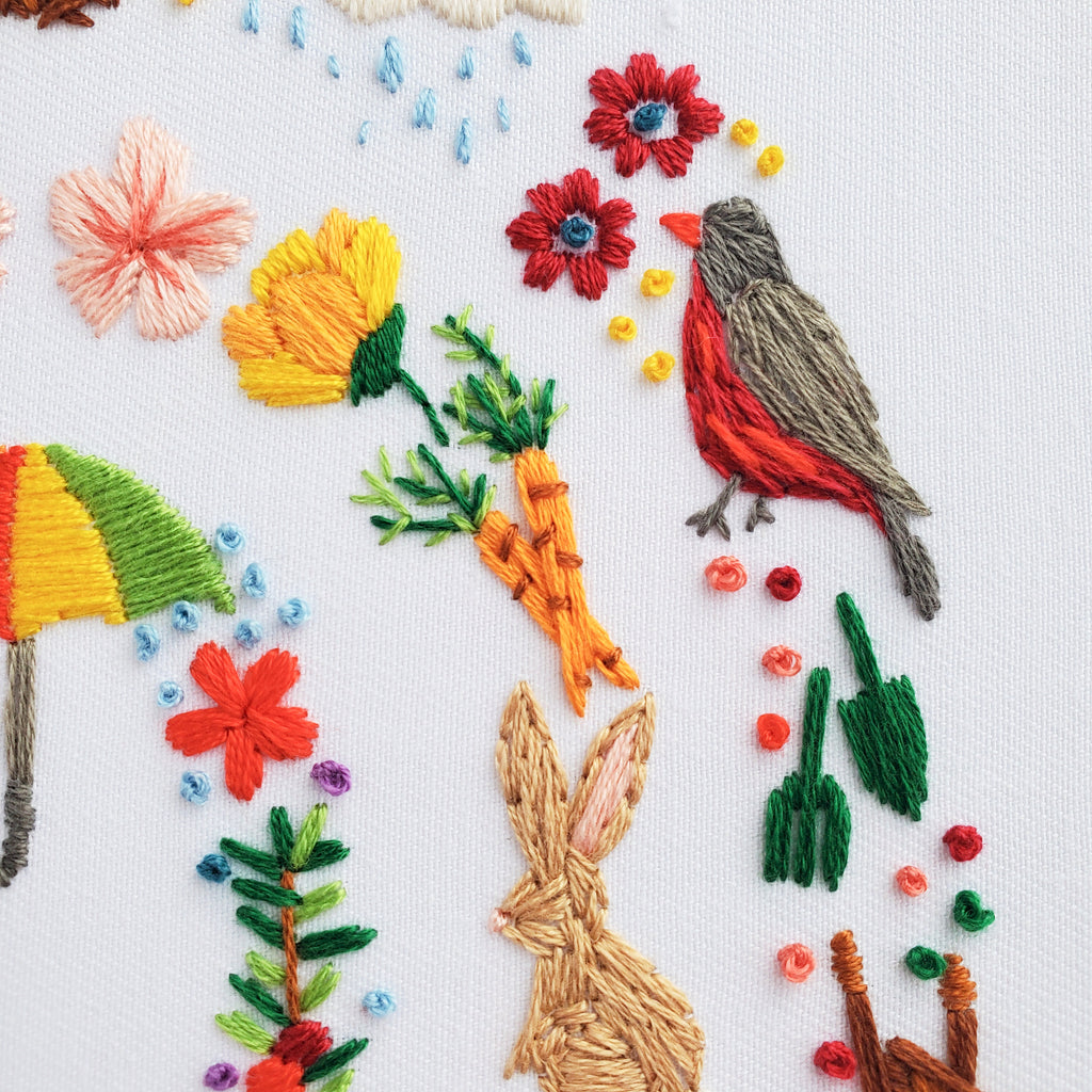 Spring Rainbow - PDF Digital Download Embroidery Pattern & Guide