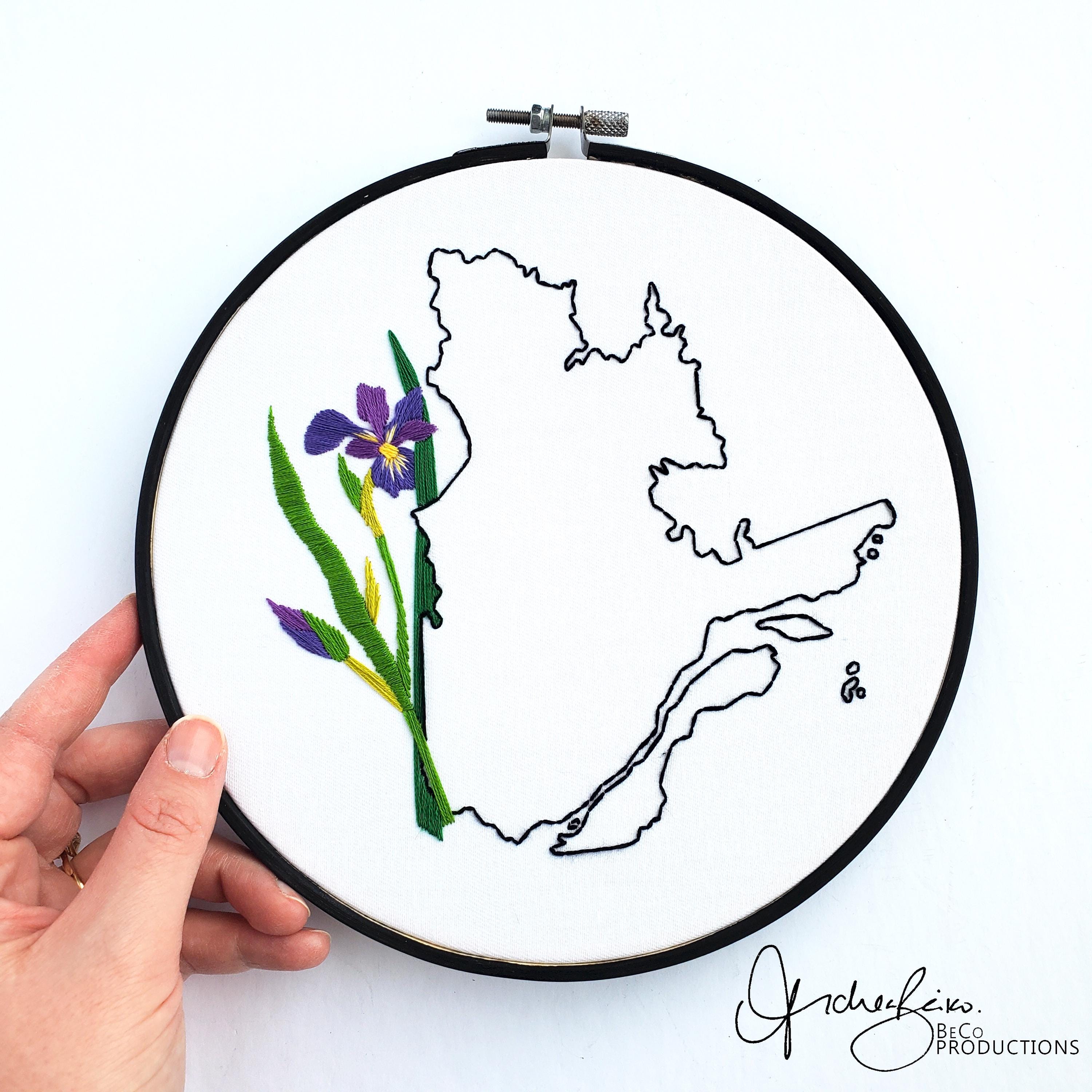 Quebec Province - PDF Digital Download Embroidery Pattern & Guide