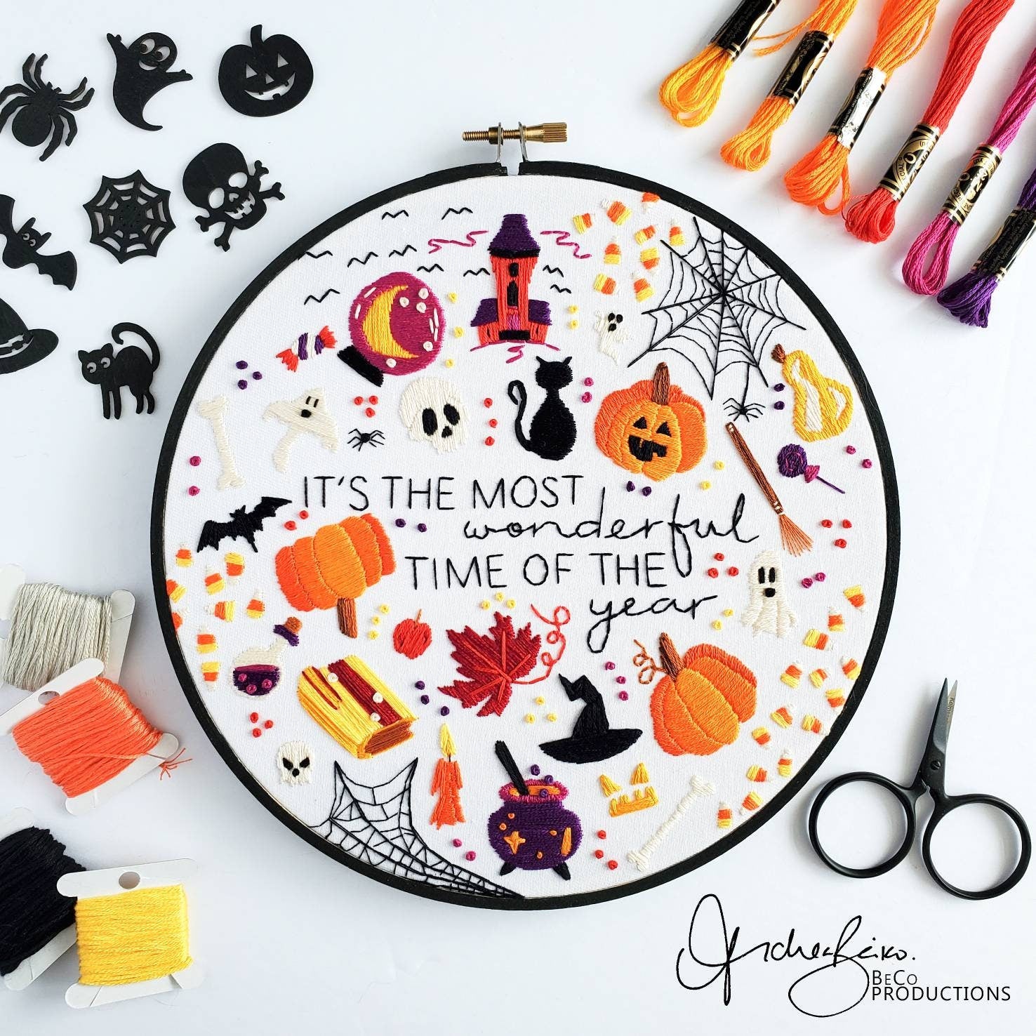 It's The Most Wonderful Time Of The Year - Halloween Edition - PDF Digital Download Embroidery Pattern & Guide